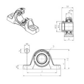 Bearing EXPLE203 SNR