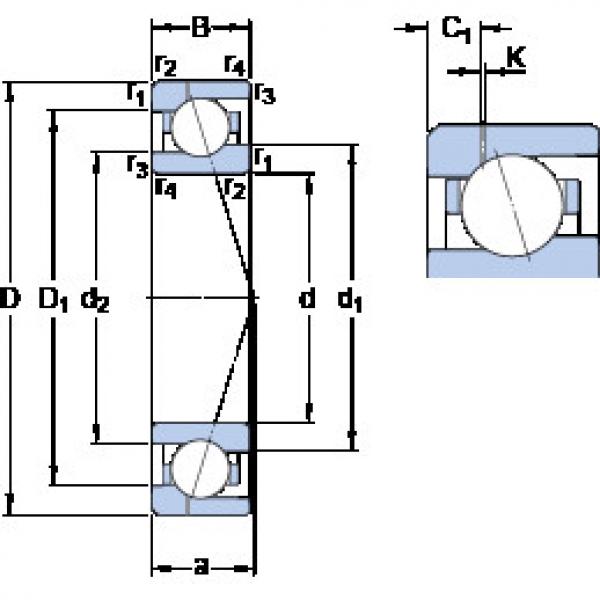 Bearing 71908 ACE/P4AH1 SKF #1 image