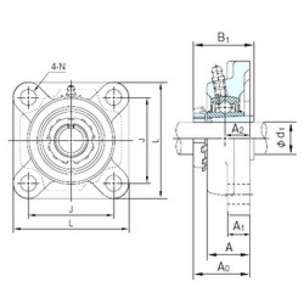 Bearing UKF212+H2312 NACHI #1 image