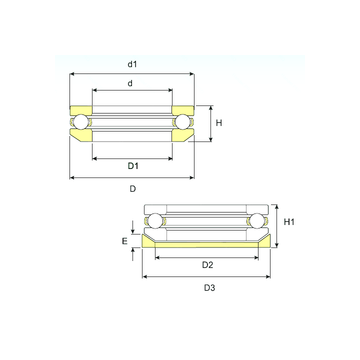 53211 U 211 ISB Thrust Ball Bearings #5 image